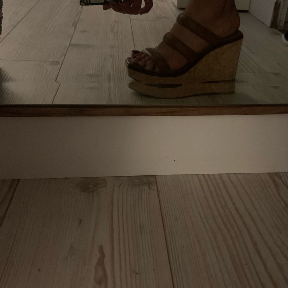 Jimmi Choo  Tan Wedges Size 36.5